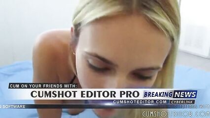 Эта прелестная блондинка обожает большой член